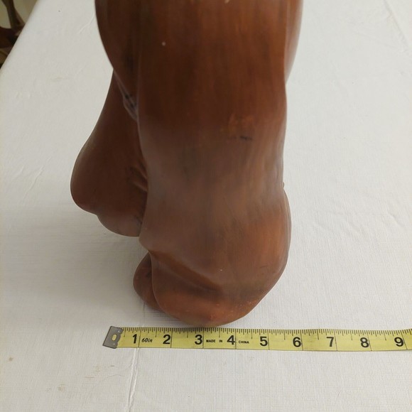 Vintage Brown Crying Basset Hound Mid Century Modern Ceramic Figurine MCM Decor - Picture 10 of 12